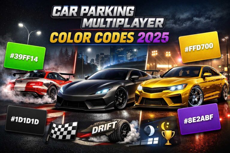 Top ten Car Parking Multiplayer Color or best HEX Codes, Pro Tips & Customization Guide 6 Best HEX Codes, Pro Tips & Customization