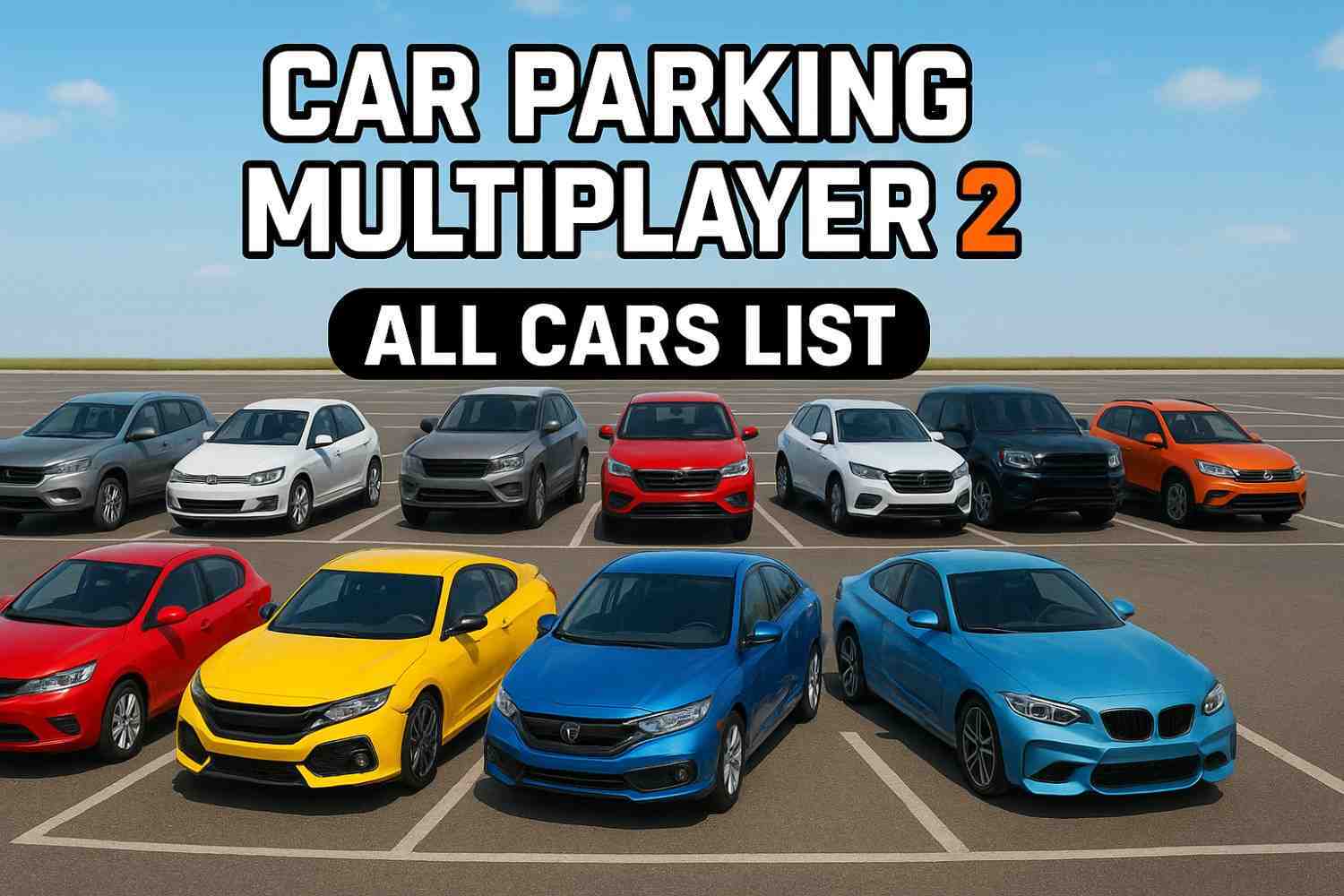 Car Parking Multiplayer 2 all cars list