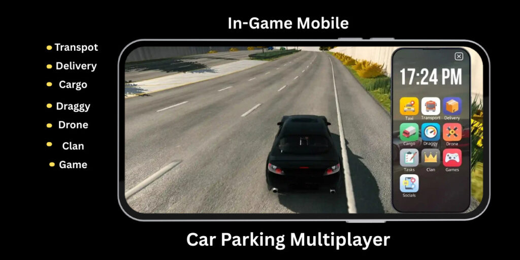 Mobile game featuring car parking multiplayer