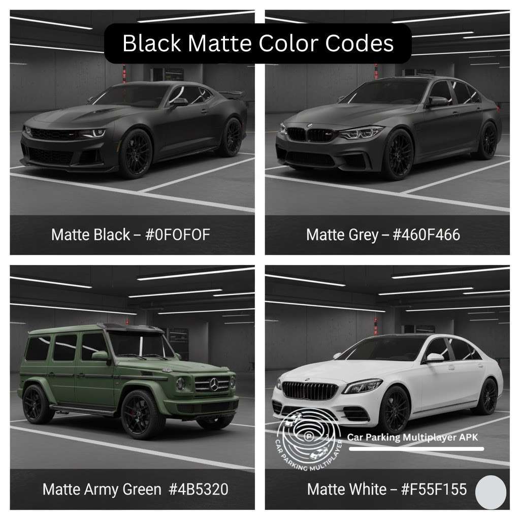 Black mate color codes