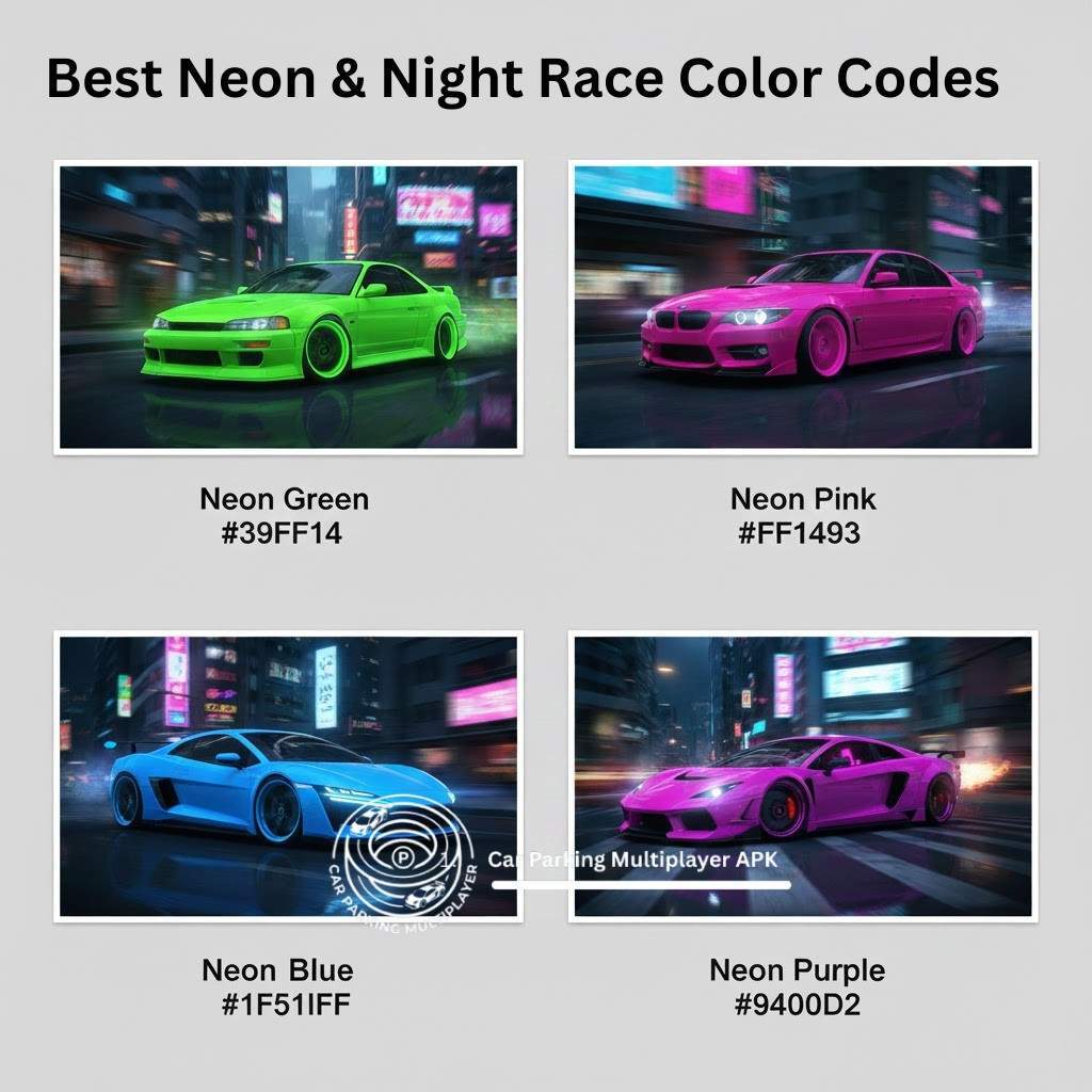 Best neon and night color codes