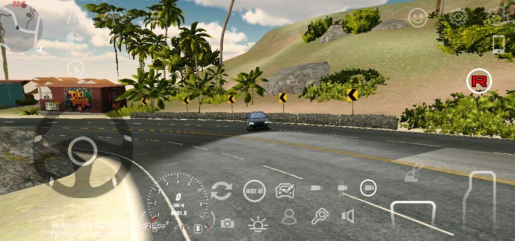 Car driving on a winding road