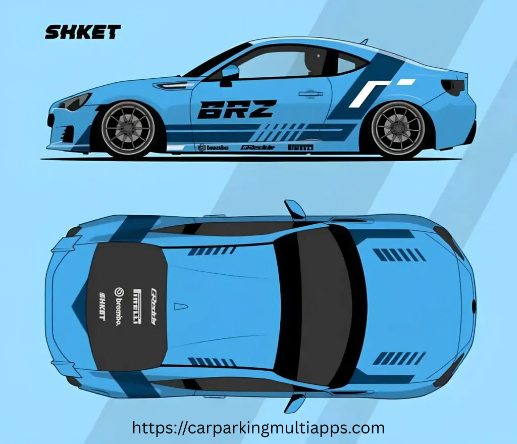 Blue Minimal Street Racing Design